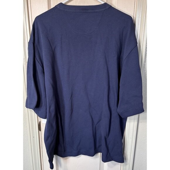 NWT Mode Of One XL Blue Ottoman Heavy Short Sleeve Pullover Shirt - Picture 2 of 4